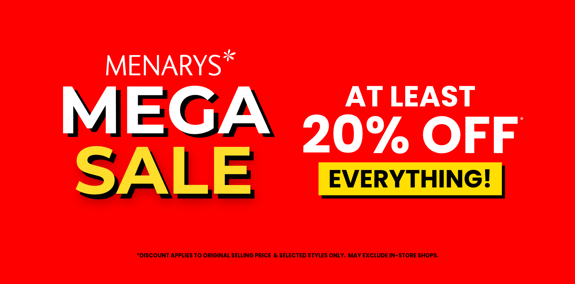 MEGA SALE NOW ON